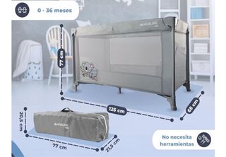 Cuna de viaje Mobiclinic con funda