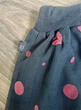 Falda niña lunares azul y rosa