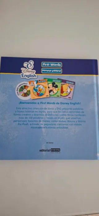 Lote 4 Libros Disney First Words Inglés-Español