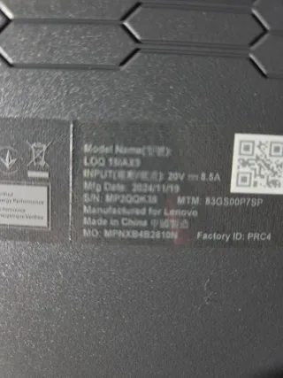 Portátil Gaming Lenovo Negro/Gris