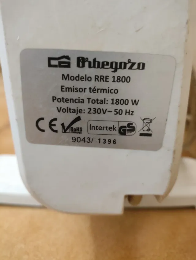 2 calefactores radiadores Orbegozo 1800 y 1500W