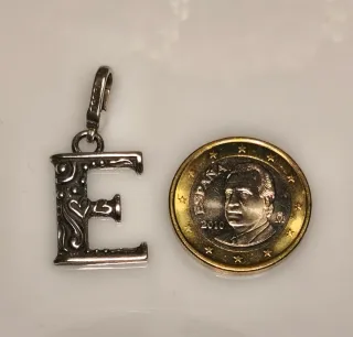 Colgante o charm Plata 925 Letra E