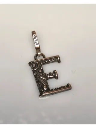 Colgante o charm Plata 925 Letra E