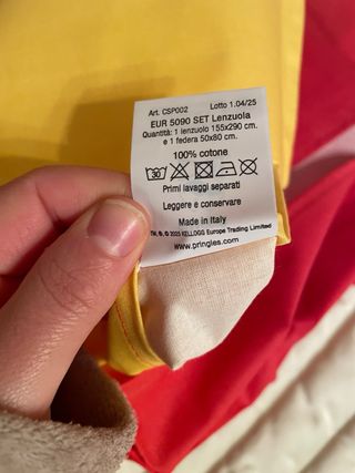 Lenzuolo + federa Pringles