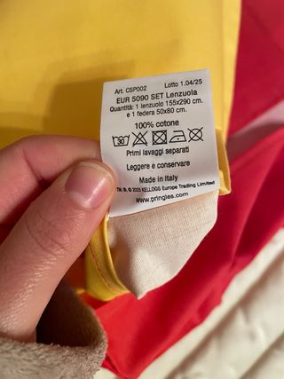 Lenzuolo + federa Pringles