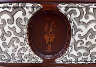 Banco 2 plazas madera y tela