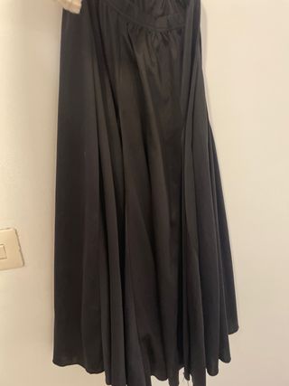 Falda ensayo flamenca negra talla 10 años