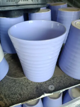 Set 10 vasi ceramica viola diametro cm 12