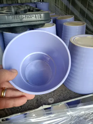 Set 10 vasi ceramica viola diametro cm 12