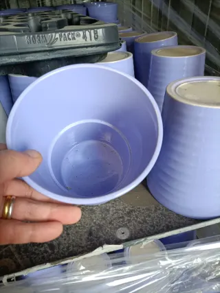 Set 10 vasi ceramica viola diametro cm 12