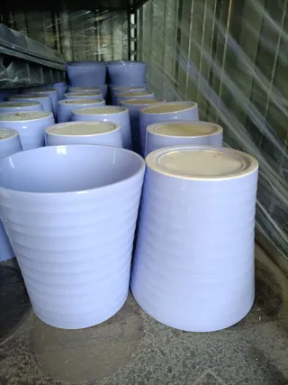 Set 10 vasi ceramica viola diametro cm 12