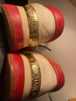 Zapatillas Michael Kors Marrón/Blanco y granate