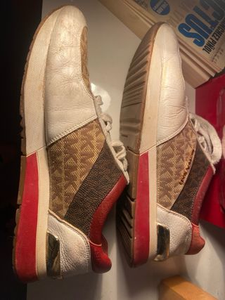 Zapatillas Michael Kors Marrón/Blanco y granate