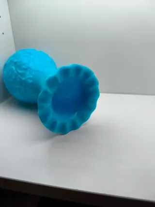 Jarrón Opalina Azul Antiguo