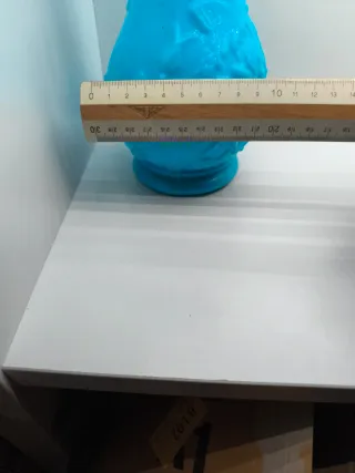 Jarrón Opalina Azul Antiguo