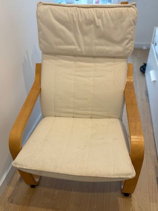 Silla Poäng Ikea Madera Beige
