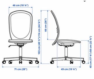 Silla Oficina IKEA Flintan Beige