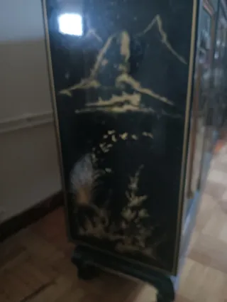 Aparador Oriental Negro y Dorado Años 60