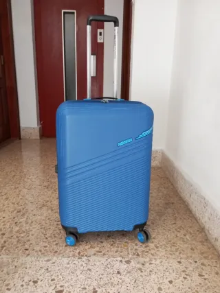 Maleta Grande American Tourister Azul 4 Ruedas