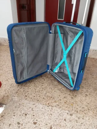 Maleta Grande American Tourister Azul 4 Ruedas