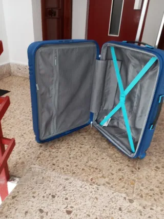 Maleta Grande American Tourister Azul 4 Ruedas