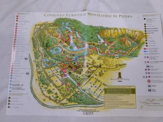 Plano turístico Monasterio de Piedra