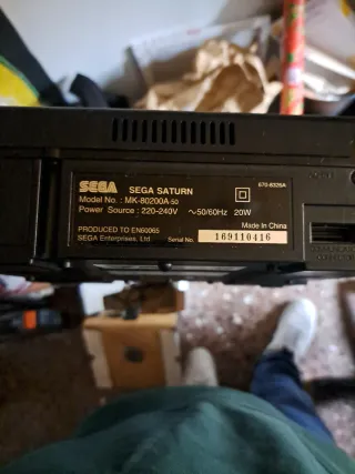 Consola Sega Saturn Negra