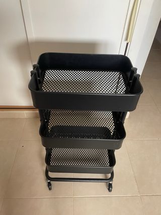Carrito Auxiliar 3 Niveles Ikea Negro