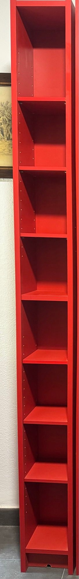 Estantería Billy Roja Ikea estrecha