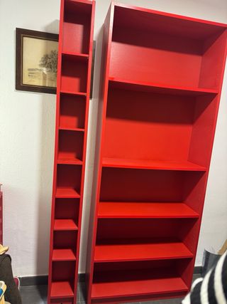 Estantería Billy Roja Ikea estrecha