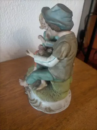 Capodimonte - Pareja de niños con cesta