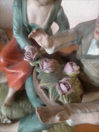 Capodimonte - Pareja de niños con cesta