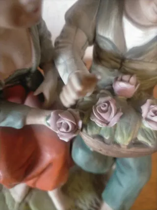 Capodimonte - Pareja de niños con cesta