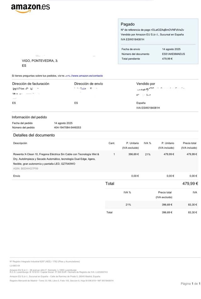 Aspirador Rowenta X-Clean 10. Como nuevo