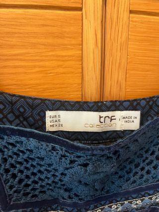 Vestido Zara azul con detalles