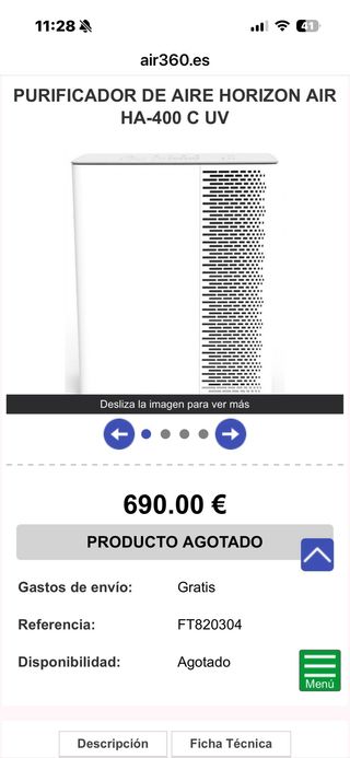 Purificador de aire Horizon HA400