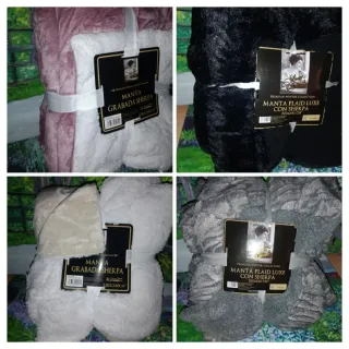 Mantas Sherpa y Plaid Luxe 220x240