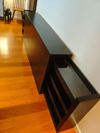 Cabecero Malm Ikea con Mesillas Extraíbles Negro