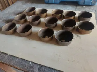 Set 14 Coppette Lampadari Metallo Dorato