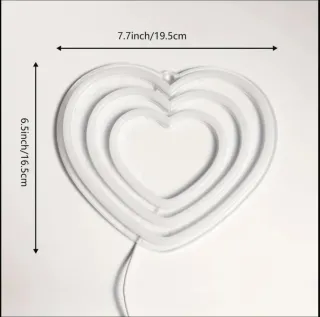 Lampada Neon LED "CUORE" multicolor