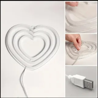 Lampada Neon LED "CUORE" multicolor