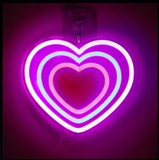 Lampada Neon LED "CUORE" multicolor