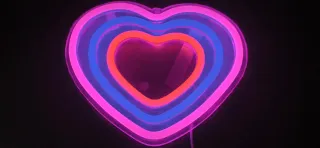 Lampada Neon LED "CUORE" multicolor