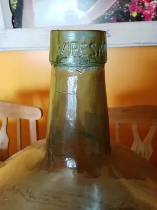 Antigua garrafa damajuana cristal 1 arroba