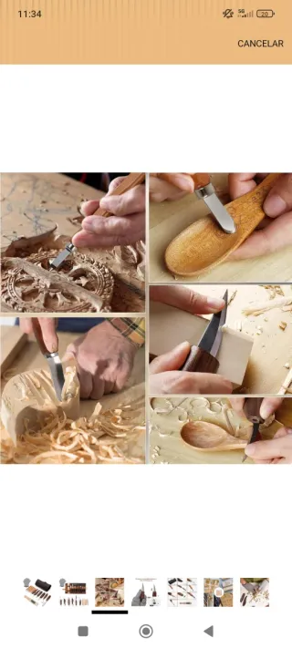 Set Gubias Talla Madera + Guantes + Funda