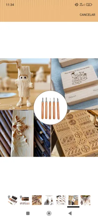 Set Gubias Talla Madera + Guantes + Funda