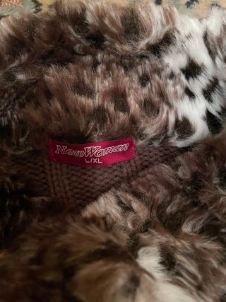 Cappotto in lana marrone con pelliccia