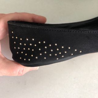 Lefties bailarinas negras con punta y strass