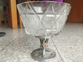 Centro de mesa cristal tallado