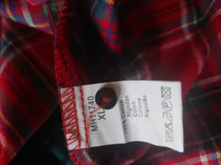 Camisola cuadros combinados verde y rojo